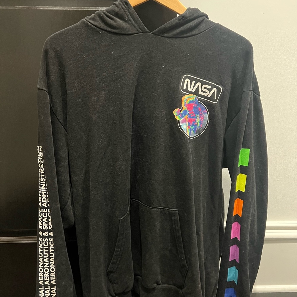Black Multicolor Men's Hoodie